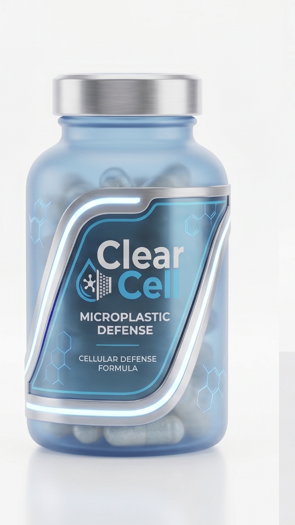 CLEARCELL bottle front label detail